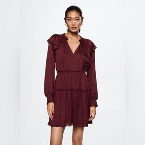 NWT Ruffle Satin Mini dress